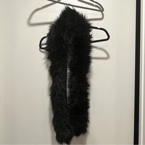 Nordstrom Luxe Black Faux Fur Wrap